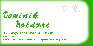dominik moldvai business card